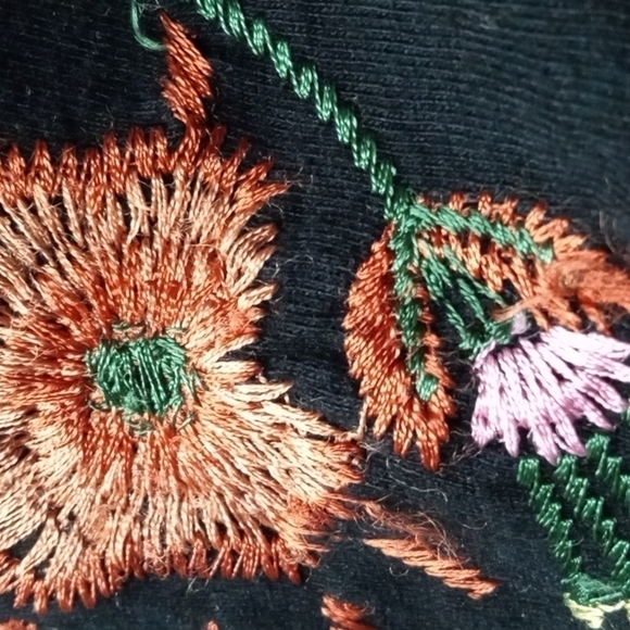 ASOS Women’s Dress, US 8, Black Embroidery Floral Print,  smock style, short sle - Picture 8 of 14